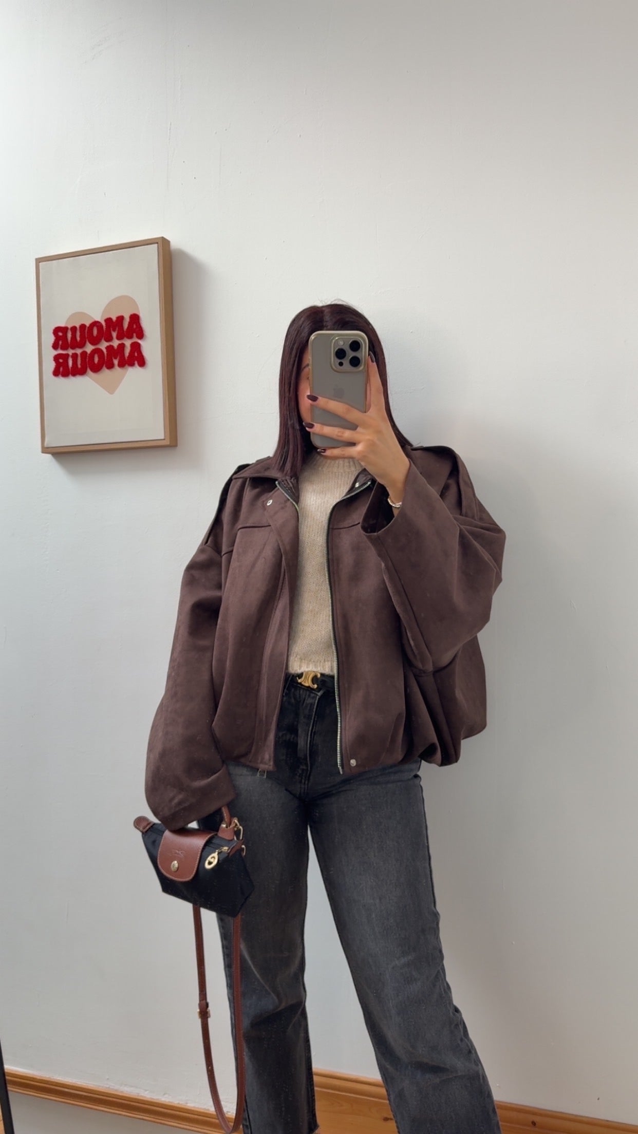 Veste oversize en suédine 🤎