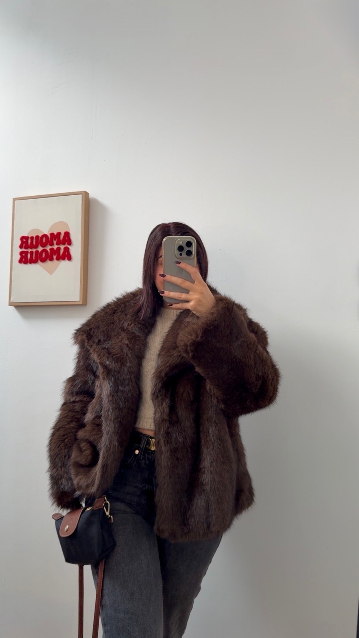 Veste fourrure chic 🤎
